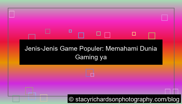 jenis jenis game populer