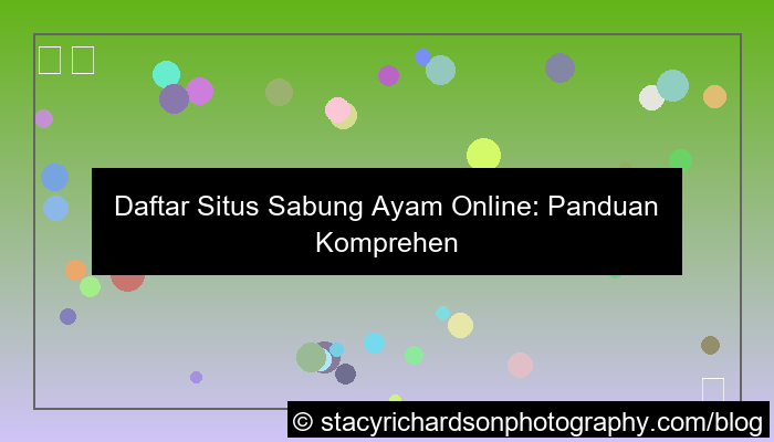 daftar situs sabung ayam