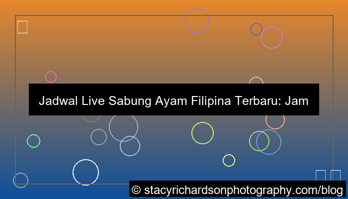 jadwal live sabung ayam filipina