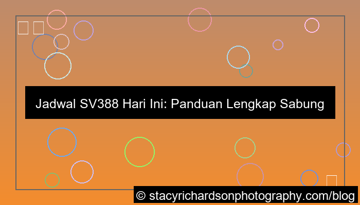 jadwal sv388 hari ini