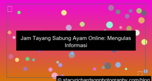 visual jam tayang sabung ayam