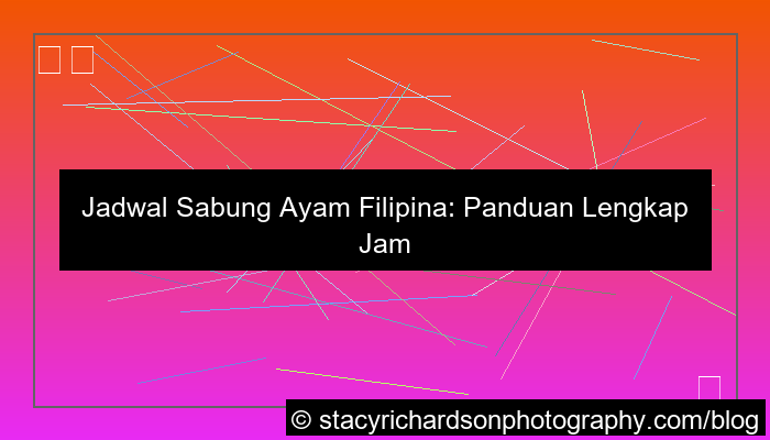 visual jam tayang sabung ayam filipina