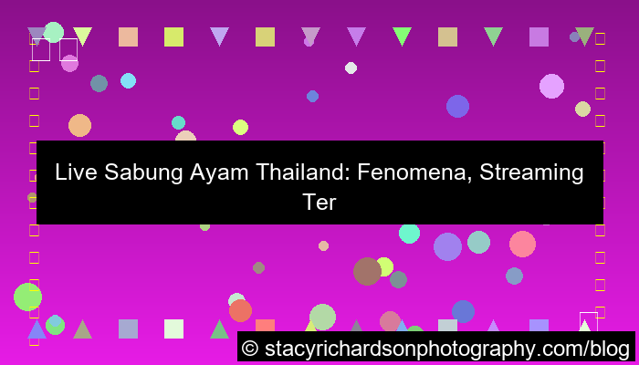 live sabung ayam thailand