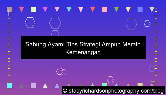 sabung ayam tips menang