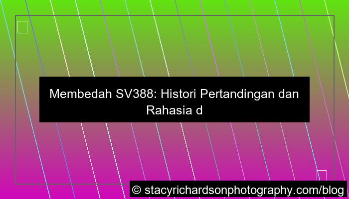 sv388 histori pertandingan