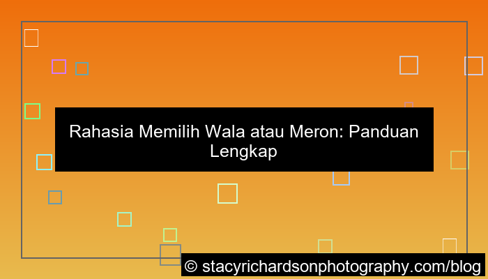 visual tips memilih wala meron