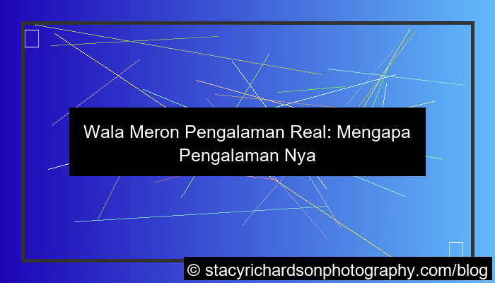 wala meron pengalaman real