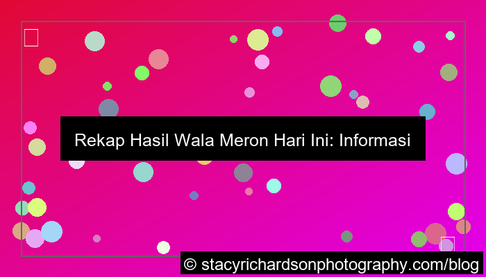 wala meron rekap hasil hari ini