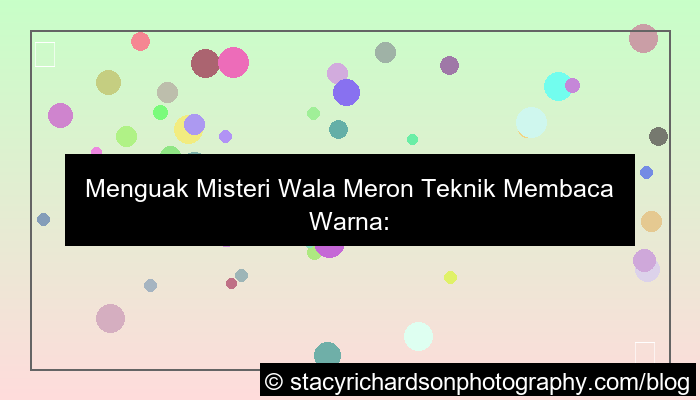 wala meron teknik membaca warna