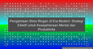 Pengelolaan Stres Ringan
