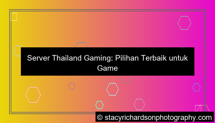 ilustrasi server thailand gaming