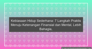 Kebiasaan Hidup Sederhana