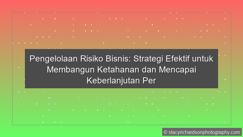 Pengelolaan Risiko Bisnis