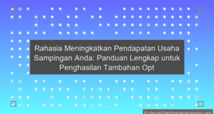 Pendapatan Usaha Sampingan